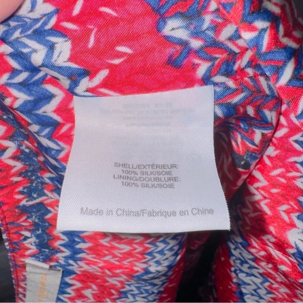 Tory Burch Brilliant Mouline A-line Knee Length Silk Skirt size 10